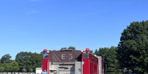 A pedestrian who was injured in a Bridgewater crash was transported by MedFlight to Rhode Island Hospital from the parking lot of St. Thomas Aquinas Church at 103 Center St. on Wednesday morning, June 25.